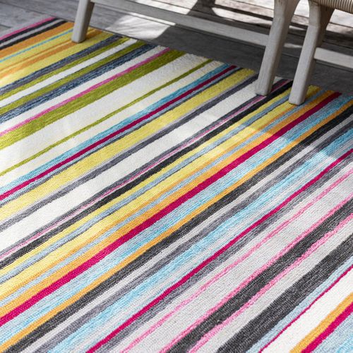 Tapis Extérieur 140x200 Tissé Kilim Multicolore Lavida
