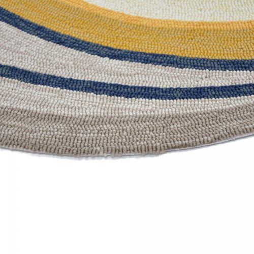 Tapis Extérieur 140x200 Tissé Kilim Bleu Et Gris Aura