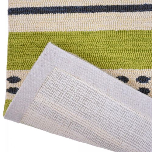 Tapis Extérieur 200x280 Tissé Kilim Vert Et Bleu Rivi