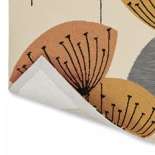 Tapis Extérieur 140x200 Tissé Kilim Beige Et Orange Dandelext