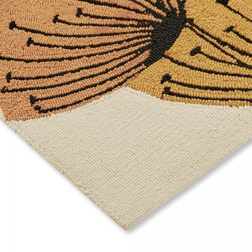 Tapis Extérieur 200x280 Tissé Kilim Beige Et Orange Dandelext