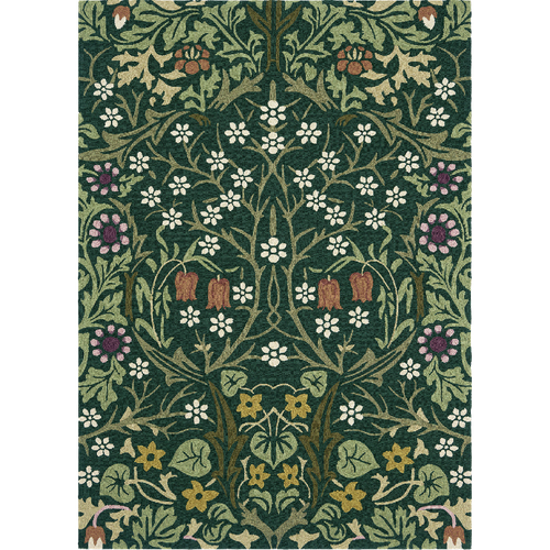 Tapis Extérieur 140x200 Tissé Kilim Vert Et Orange Blakorn