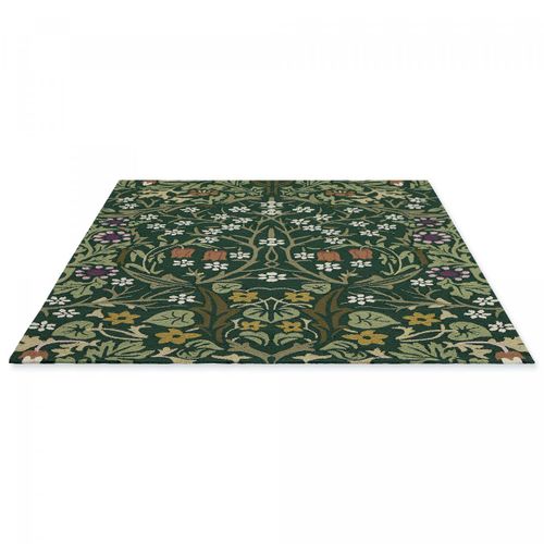 Tapis Extérieur 250x350 Tissé Kilim Vert Et Orange Blakorn