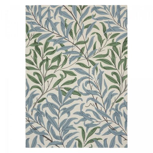 Tapis Extérieur 140x200 Tissé Kilim Beige Et Bleu Willow