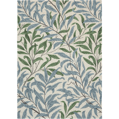 Tapis Extérieur 140x200 Tissé Kilim Beige Et Bleu Willow