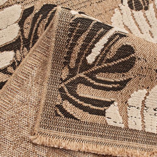 Tapis Extérieur 60x90 Tissé Kilim Maron Et Gris Zephyr 1