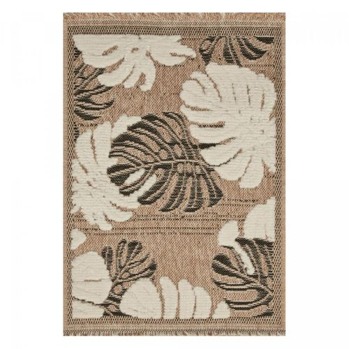 Tapis Extérieur 60x90 Tissé Kilim Maron Et Gris Zephyr 1