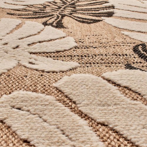 Tapis Extérieur 60x90 Tissé Kilim Maron Et Gris Zephyr 1