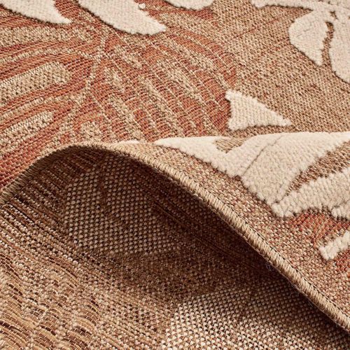 Tapis Extérieur 60x90 Tissé Kilim Maron Et Gris Zephyr 1