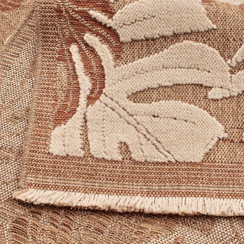 Tapis Extérieur 60x90 Tissé Kilim Maron Et Gris Zephyr 1