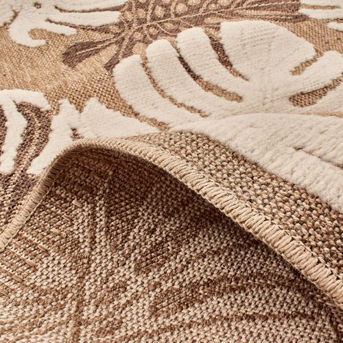 Tapis Extérieur 60x90 Tissé Kilim Maron Et Gris Zephyr 1