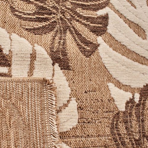 Tapis Extérieur 120x170 Tissé Kilim Maron Et Gris Zephyr 1