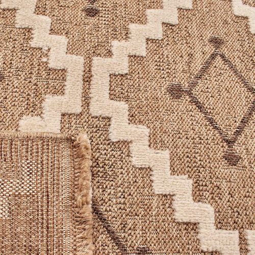 Tapis Extérieur 60x90 Tissé Kilim Maron Et Noir Zephyr 2