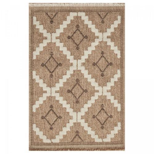 Tapis Extérieur 60x90 Tissé Kilim Maron Et Noir Zephyr 2