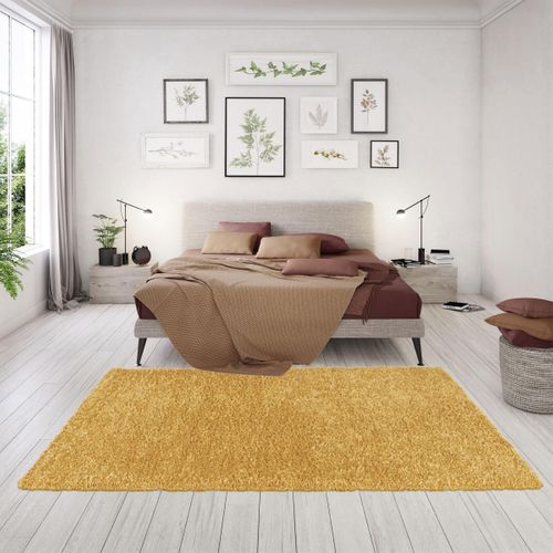 Tapis Shaggy 160x230 Rectangle Tissé Jaune Motif Uni Croma 5