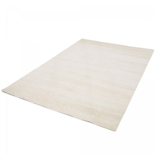 Tapis Grand Salon 200x290 Tissé Crème Rectangle Motif Uni Alegria