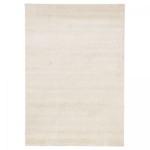 Tapis Grand Salon 200x290 Tissé Crème Rectangle Motif Uni Alegria