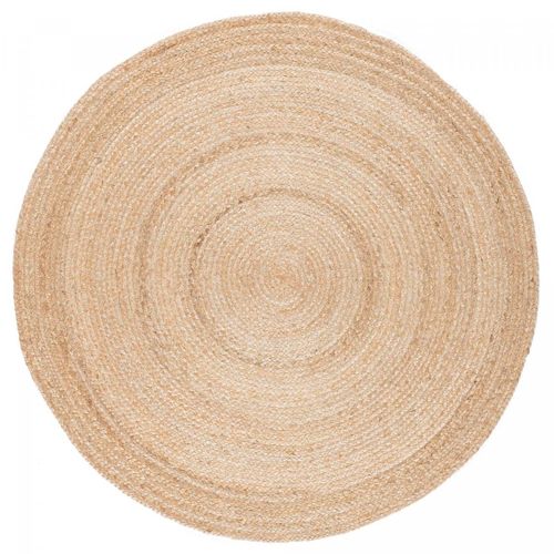Tapis Jute Ø120cm Rond Tissé Beige Embow