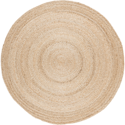 Tapis Jute Ø120cm Rond Tissé Beige Embow