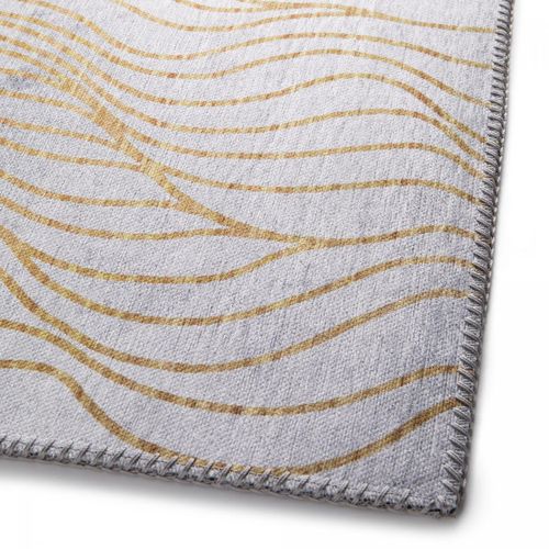 Tapis Salon 120x170 Tissé Gris Et Crème Rectangle Motif Abstrait Vivace 12