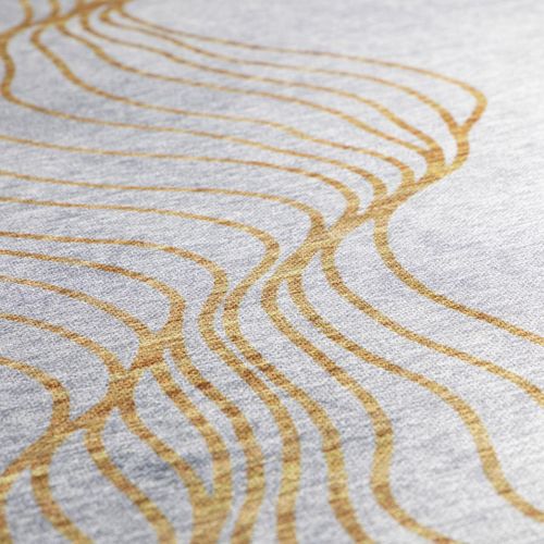 Tapis Salon 120x170 Tissé Gris Et Crème Rectangle Motif Abstrait Vivace 12