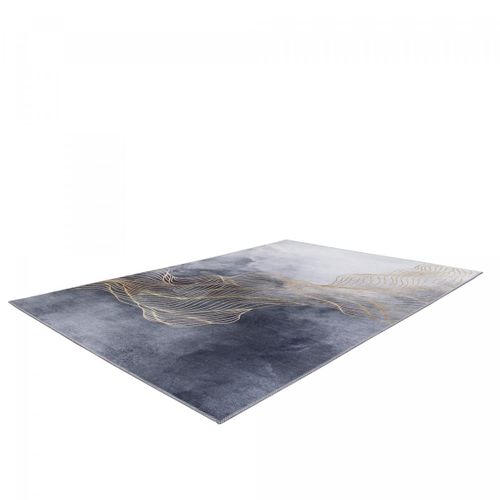 Tapis Salon 120x170 Tissé Gris Et Crème Rectangle Motif Abstrait Vivace 12