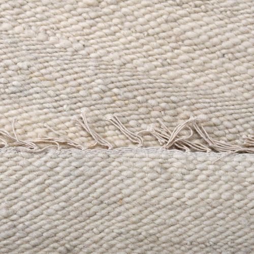 Tapis Grand Salon 250x350 Fait Main En Laine Beige Et Noir Motif Berbère