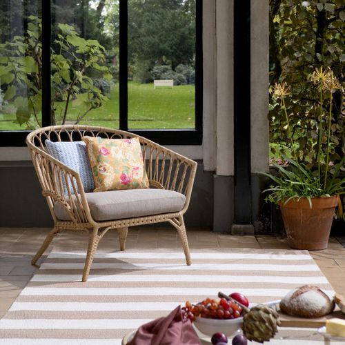 Tapis Extérieur 140x200 Kilim Fait Main Noisette Lille