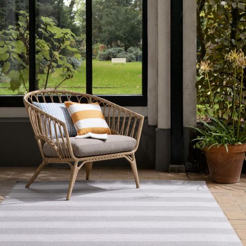 Tapis Extérieur 250x350 Kilim Fait Main Gris Lille