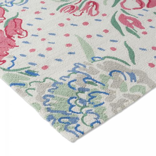 Tapis Extérieur 140x200 Kilim Fait Main Rouge Et Vert Lilith