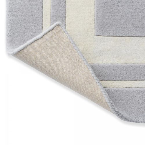 Tapis Salon 170x240 Fait Main En Laine Gris Rectangle Motif Simple Redook