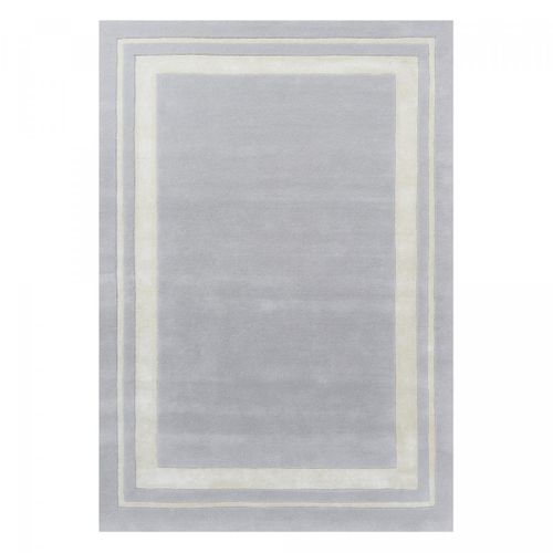Tapis Salon 170x240 Fait Main En Laine Gris Rectangle Motif Simple Redook