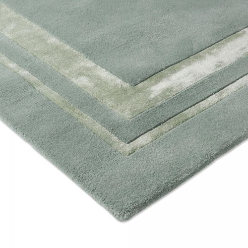 Tapis Salon 200x280 Fait Main En Laine Vert Rectangle Motif Simple Redook