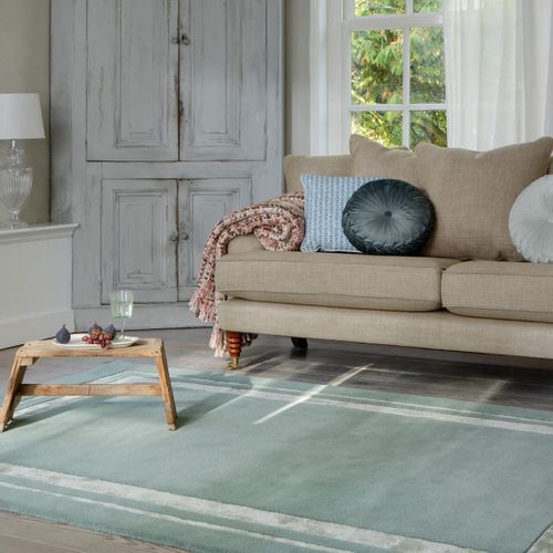 Tapis Salon 200x280 Fait Main En Laine Vert Rectangle Motif Simple Redook