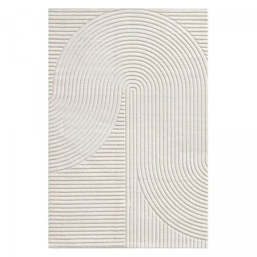 Tapis Entrée 80x150 Tissé Crème Rectangle Motif Simple Lyn9 B