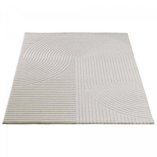 Tapis Salle à Manger 200x290 Tissé Crème Rectangle Motif Simple Lyn9 B