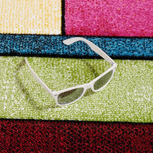 Tapis Salle à Manger 240x340 Tissé Multicolore Rectangle Motif Géométrique Lyn8 Geome