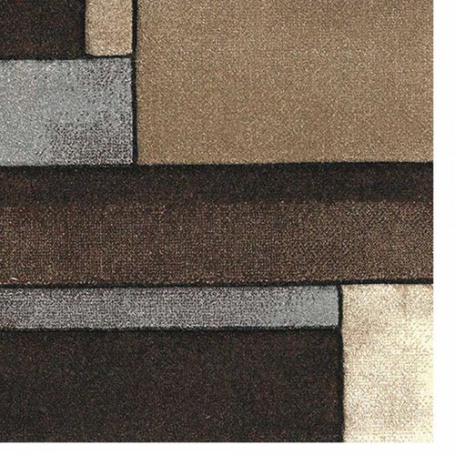 Tapis Couloir 40x60 Tissé Beige Rectangle Motif Géométrique Lyn8 Geome