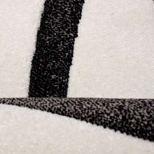 Tapis Chambre Ø100cm Tissé Bleu Rond Motif Damier Lyn8 Comma