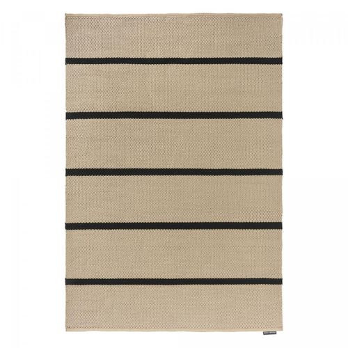 Tapis Extérieur 250x350 Kilim Fait Main En Pet Beige Et Noir Deck 2