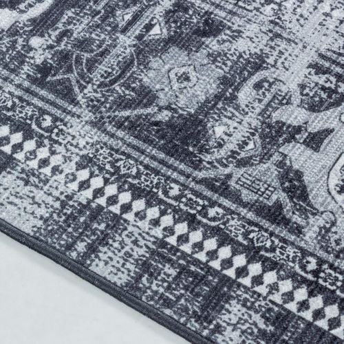 Tapis Orient 120x170 Rectangle Noir Tissé Motifs Orientaux Akiak
