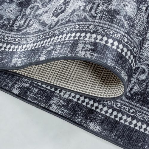 Tapis Orient 120x170 Rectangle Noir Tissé Motifs Orientaux Akiak