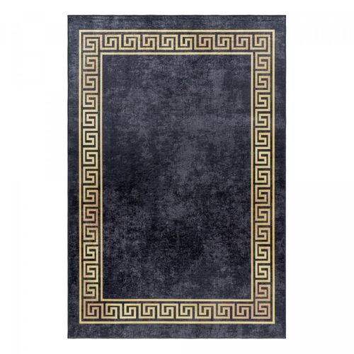 Tapis Orient 200x290 Rectangle Noir Et Beige Tissé Motifs Orientaux Huslia