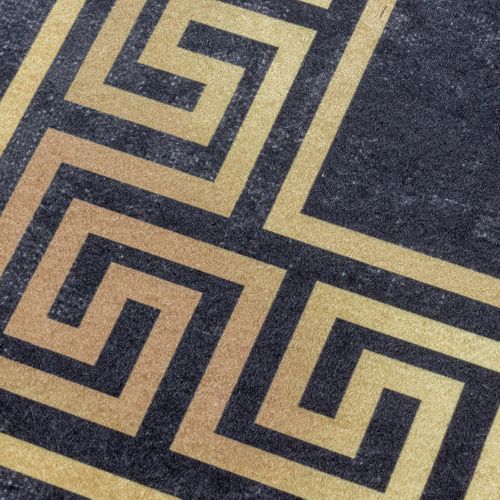 Tapis Orient 200x290 Rectangle Noir Et Beige Tissé Motifs Orientaux Huslia