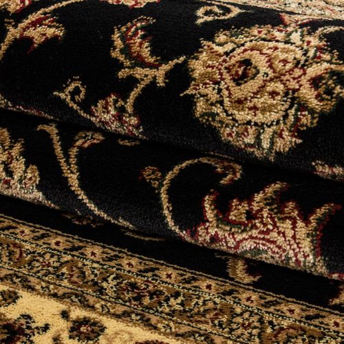 Tapis Orient 120x170 Rectangle Noir Tissé Motifs Orientaux Bisko 1