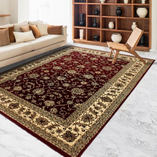 Tapis Orient 240x340 Rectangle Rouge Tissé Motifs Orientaux Bisko 1
