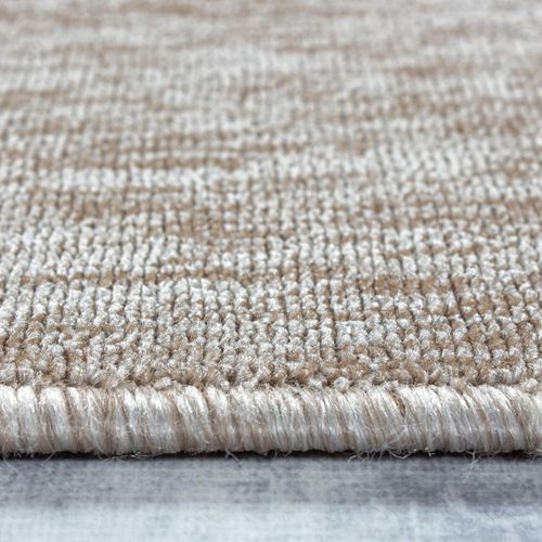 Tapis Salon 160x230 Tissé Beige Rectangle Motif Uni Sakrda