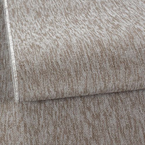 Tapis Salon 160x230 Tissé Beige Rectangle Motif Uni Sakrda