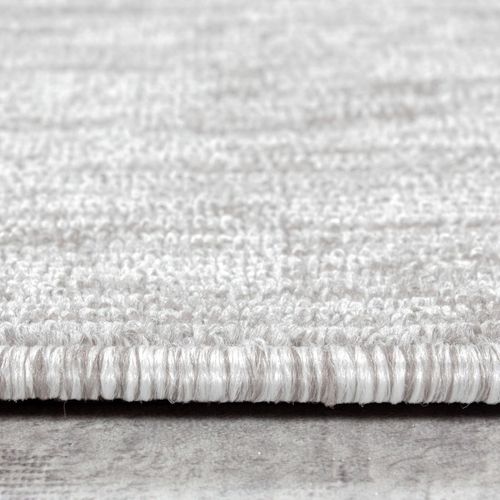 Tapis Salon 160x230 Tissé Crème Rectangle Motif Uni Sakrda