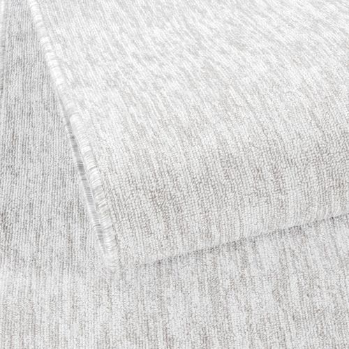 Tapis Salon 160x230 Tissé Crème Rectangle Motif Uni Sakrda